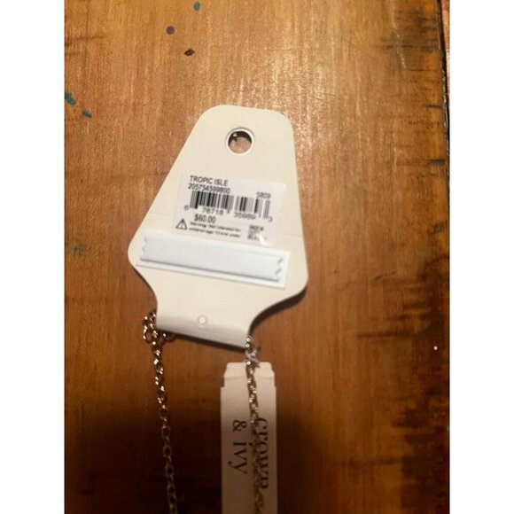 Crown & Ivy Tropic Isle Necklace With Tassels, Beads and Faux Pearls - NEW - Picture 5 of 5